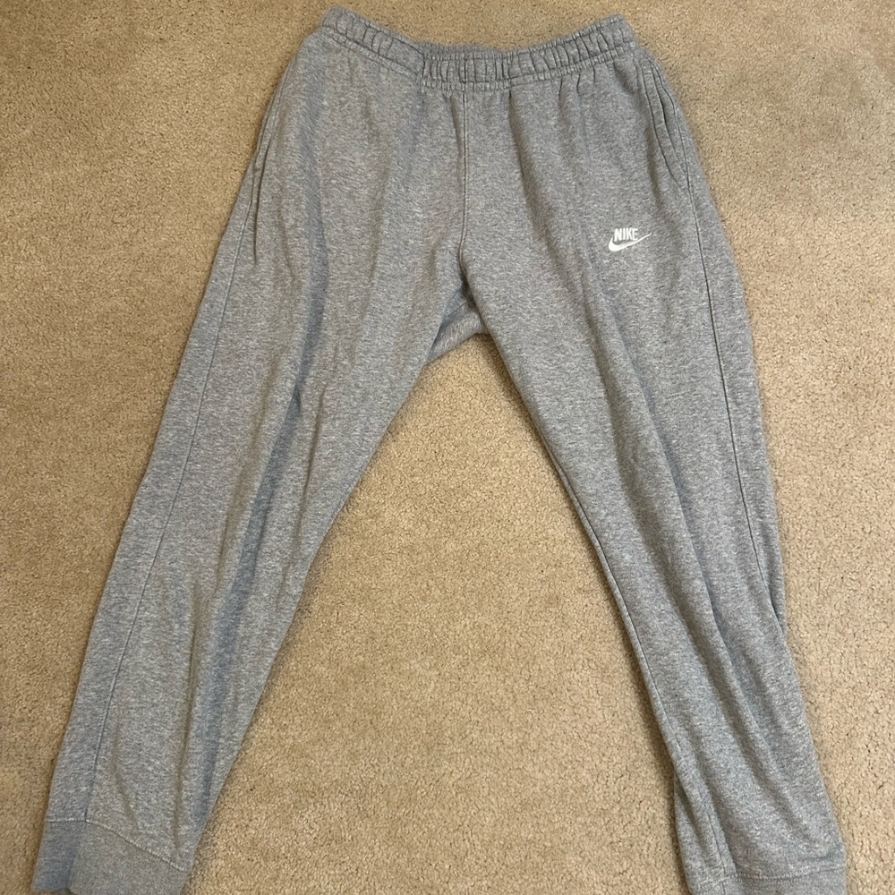 Nike Gray Sweatpants Relaxed Fit Cotton Blend